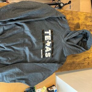 Texas Men's XL Charcoal‎ Grey Pullover Hoodie with Kangaroo Pocket